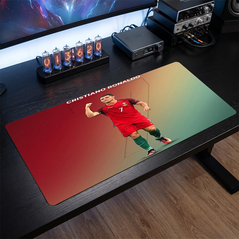 Podkładka pod mysz z herbem Cristiano Ronaldo, Rozszerzona antypoślizgowa gumowa mata na biurko do gier, biura, laptopa, Prezent dla fana