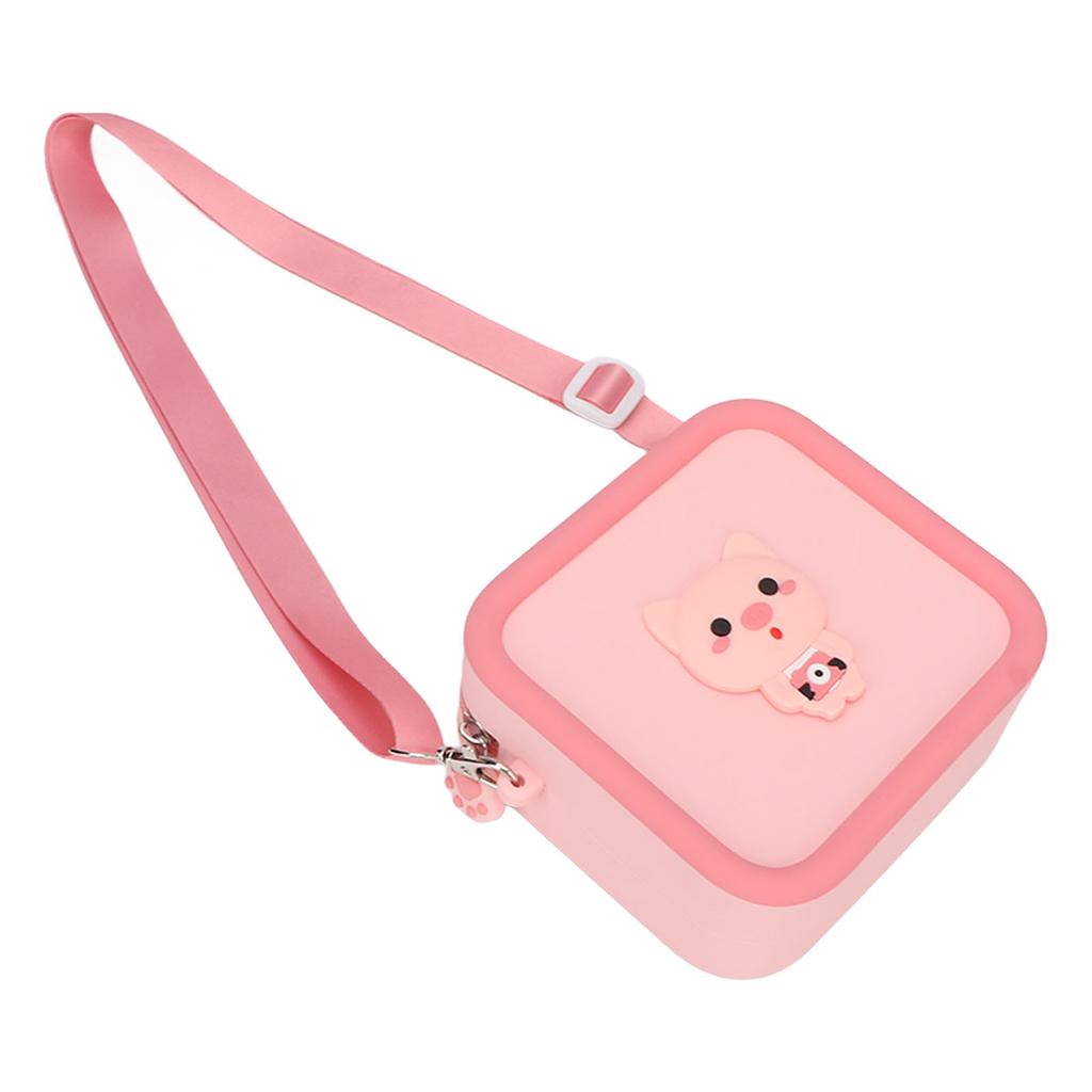 Silicone Kids Camera Bag Cute Cartoon Animal Decoration Shockproof Waterproof Large Capacity Kids Camera Carrying Case