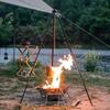 3 Section Picnic Hanging Tripod Triangle Support Camping Kitchenware Tripod  Barbecue Grills