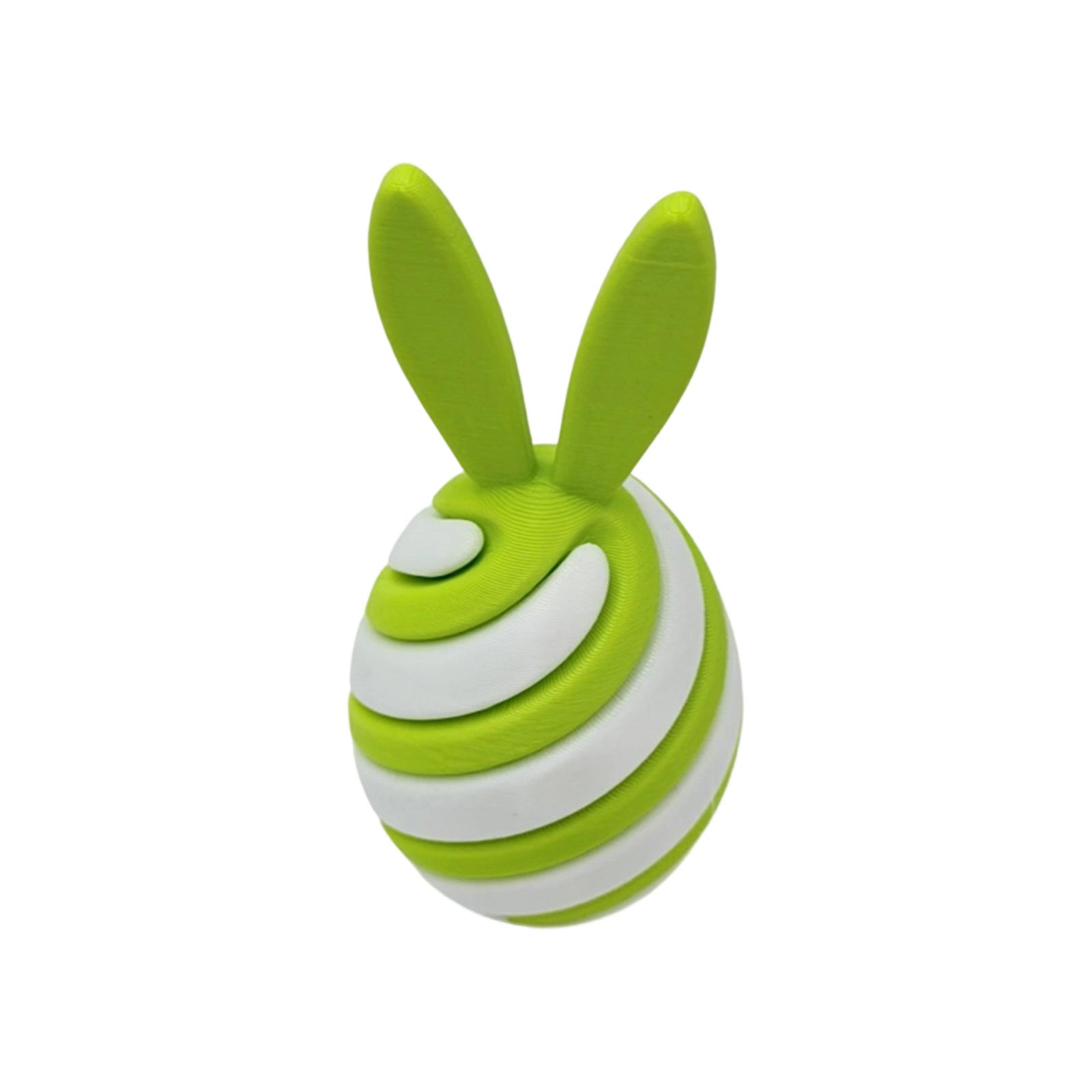 

3D Printed Spiral Fidget Toy with Bunny Ears 8cm Stress Relief Handheld Desk Toy for Focus and Anxiety Reduction One Size