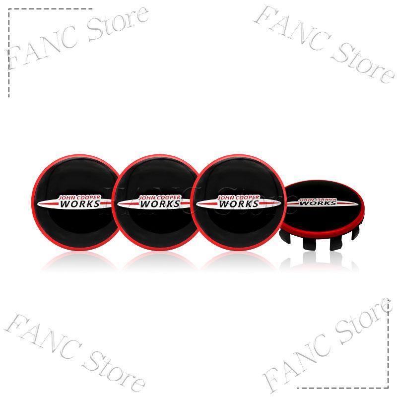 4Pcs 54/56/60mm S Emblem Car Wheel Center Hub Cap Rim refit dust-proof Badge Covers For Mini Cooper S JCW R50 R53 R56 F60