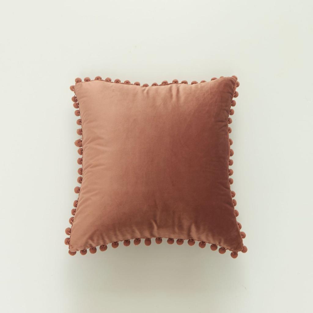 Modern Minimalist Living Room Dutch Velvet Cushion Cover with Large Ball Edge INS Nordic Style Pillow Cover Without Core