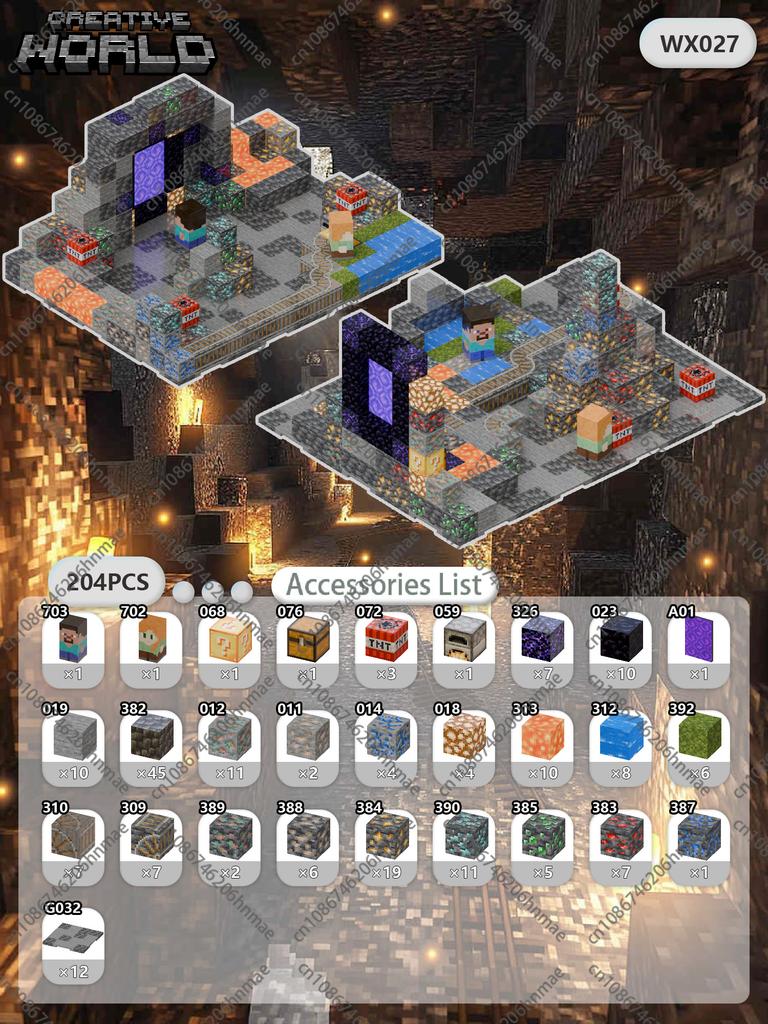 Magnetic Building Blocks Mine World Magnet Cube Set for Boy Girl Kid Age 3+ DIY Pixel Style Model Base Plate STEM Toy Baseplate