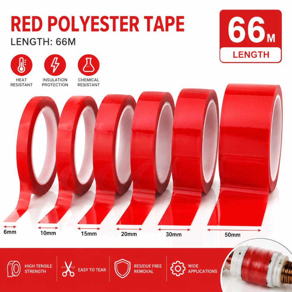 3/5/8/10mm Width Coding Tape 66 Meters Mylar Tape High Insulate Marker Line Tape