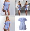 Striped Summer Women Casual Playsuit Stylish Ladies Jumpsuit For Beach Days