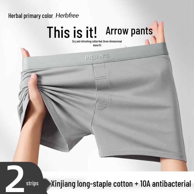 Men s Pure Cotton Antibacterial Loose Boxer Shorts 4XL