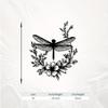 1pc Dragonfly Floral Metal Wall Art, Weather Resistant Garden Statue Mural for Patio, Gift for New Year Easter Nature Insect Lovers