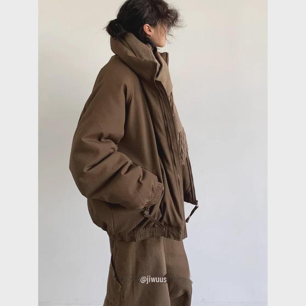 Hongkong Retro Herren Dicke Cord Baumwolljacke: Trendig & Warm, Lockere Passform, Unisex-Stil