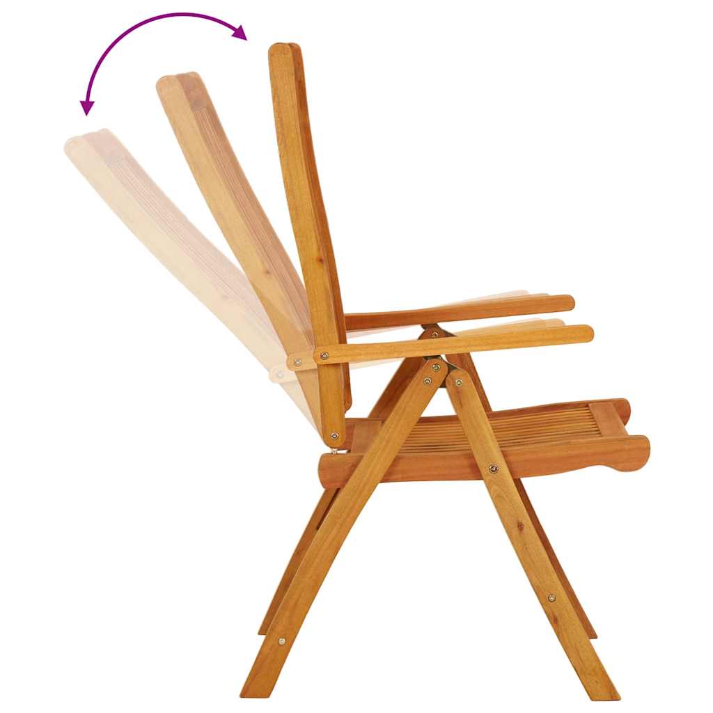 Folding Garden Chairs 2 pcs Solid Eucalyptus Wood