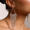 Exagerați cercei care curg cercei lungi, temperament exagerat, decorare ureche de lux ușoară de modă feminin