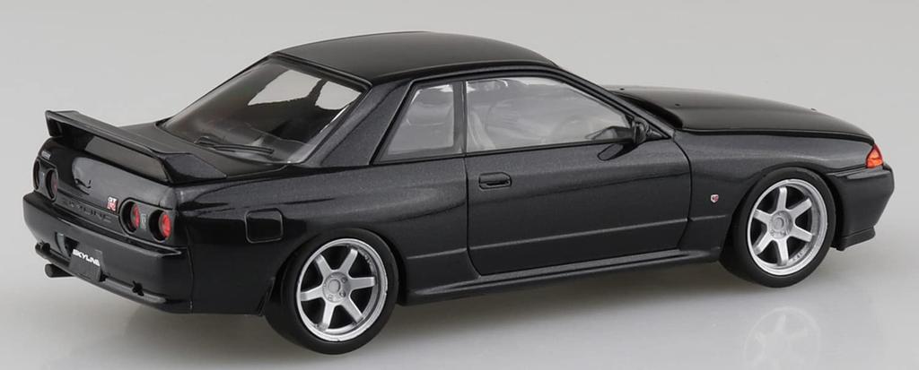 Aoshima Bunka Kyozai The Snap Kit Series Nissan R32 Skyline Custom Wheels Pearl Plastic Model Kit Co., Ltd. (AOSHIMA) 1/32 GT-R (Black Metallic)