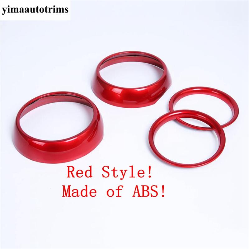Anneau Cercle Couvercle Garniture de Sortie d'Air AC Latérale du Tableau de Bord Pour Mini Cooper S F55 F56 F57 2014 - Accessoires Rouges