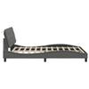 Bed Frame without Mattress Dark Grey 140 x 200 cm Fabric
