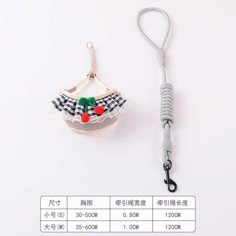 Adjustable pet leash, cute winged cat walking leash, special chest harness for kittens going out, dog leash, cat leash