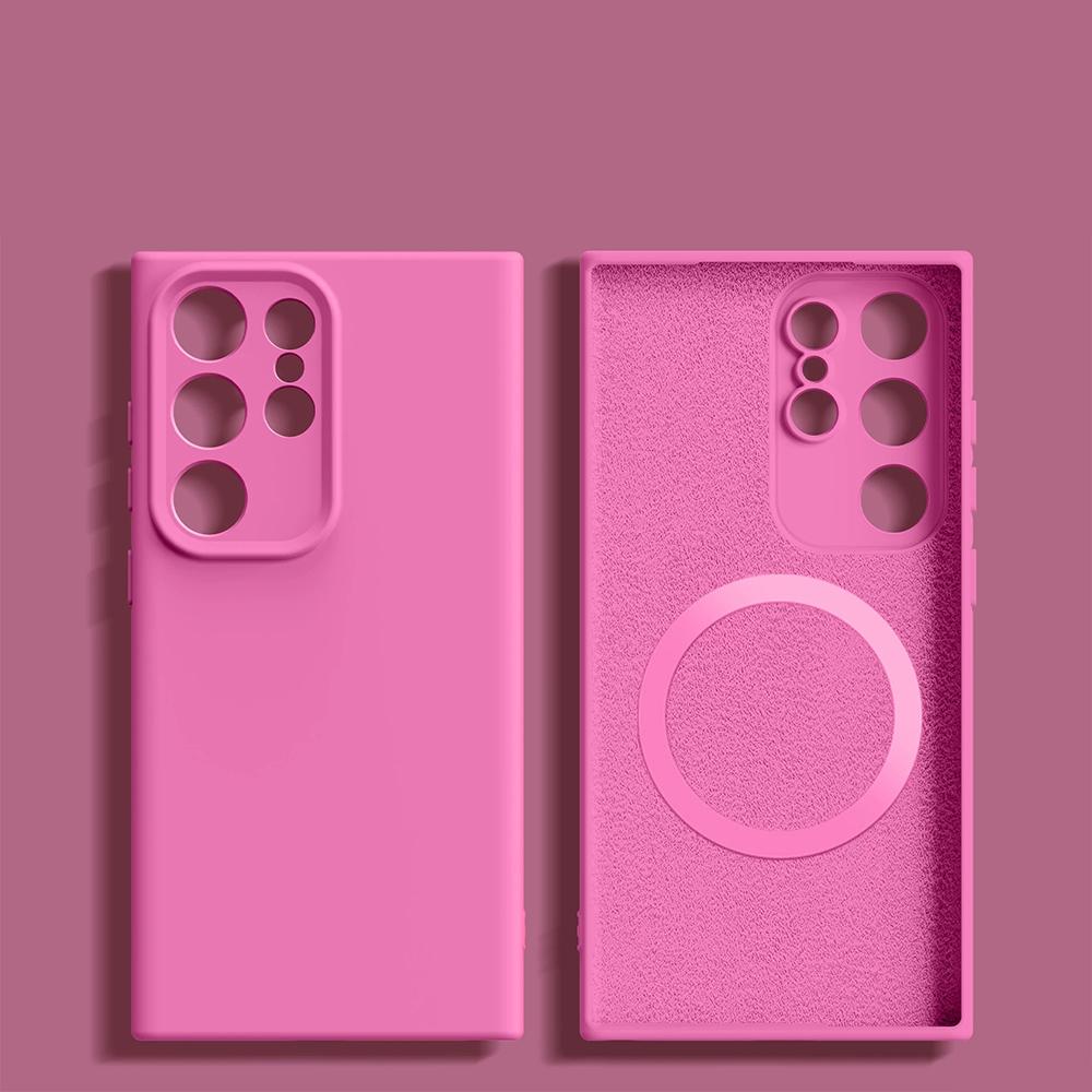 Liquid Silicone Phone Case For Samsung Galaxy S26 S2 S24 Ultra S26 S23 Plus For Samsung S26Ultra Cases Magnetic Soft Back Cover