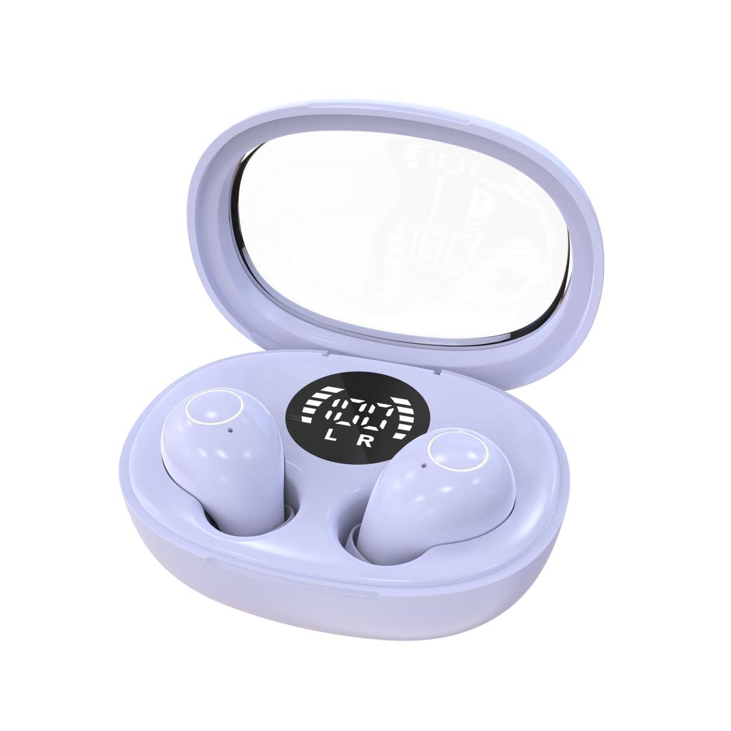 Mini Invisible Headphones Wireless Bluetooth 5.3 Headphones Bass Sleeping Headphones with Microphone Noise Cancellation HD