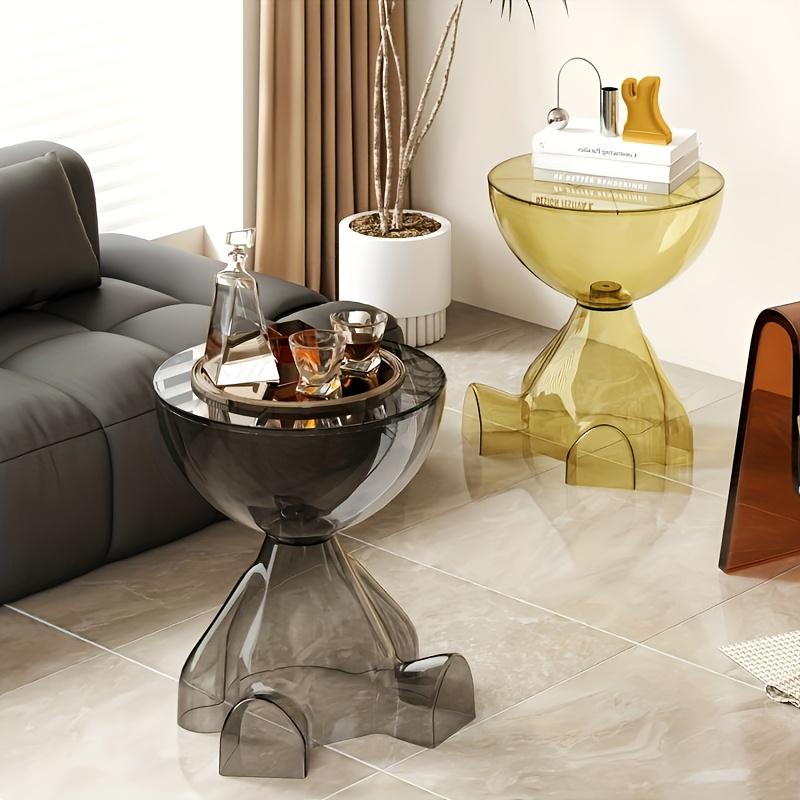Tavolino da caffè in acrilico Tavolino da divano Tavolino da comodino Tavolino da caffè trasparente creativo per soggiorno Accessori per la casa Decorazioni per la casa