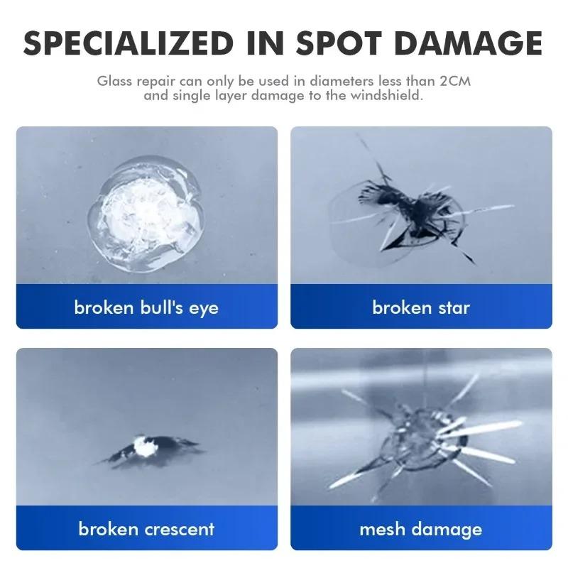 Windshield Repair Kit Quick Fix Car Cracked Glass Windscreen Resin Sealer DIY Auto Window Screen Polishing Scratch Crack Restore