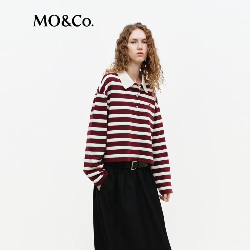 MO&Co. Striped Polo Shirt