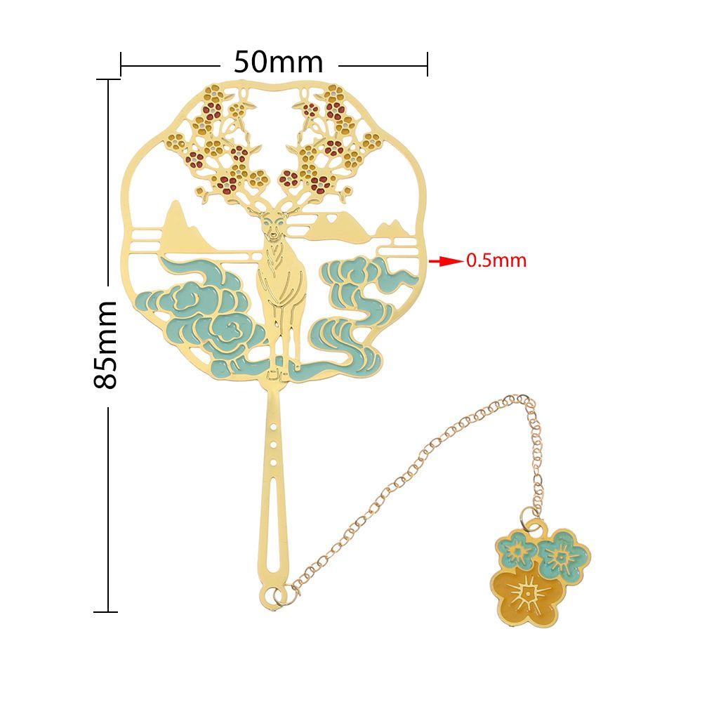 Stationery Metal Book Markers Pagination Mark Peacock Book Clip Tassel Brass Bookmark