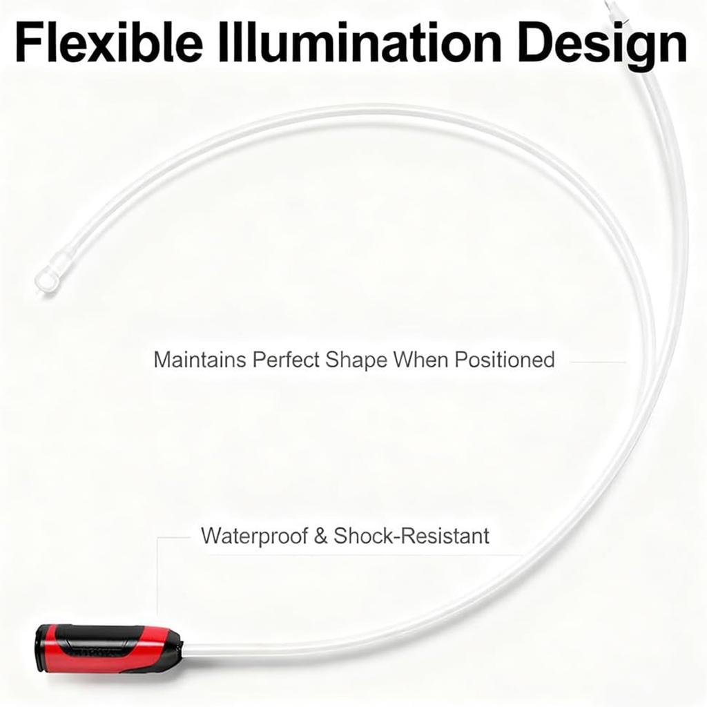 Flexible LED Flashlight Stick,Work Light With High- LED, 3 Brightness Modes, Rechargeable Flexible Light For Mechanics, Car Repairs