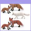 Realistic Pvc Forest Animal Fox Model Set With Five Adorable Static Figurines