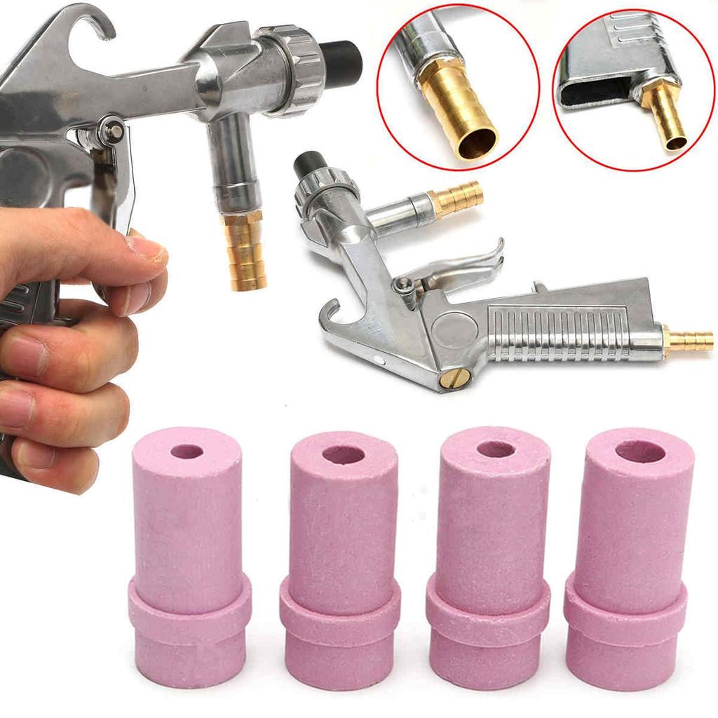 Νέο Sandblaster Spray Air Siphon Sand Blasting + Ακροφύσια σιδήρου / Κεραμικά λειαντικά