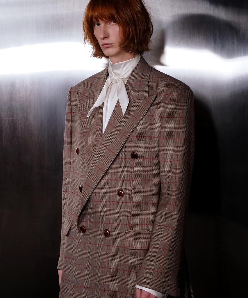 Untage Wool Prince Of Wales Jacket (Unisex)_Uth-Fb93