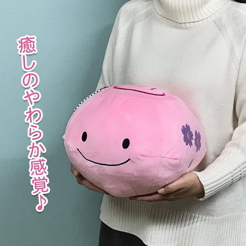 Plush Mascot Cute Fluffy Soft Cushion Toy Healing Present Figurine (Hot Spring Manju PinkL Size)