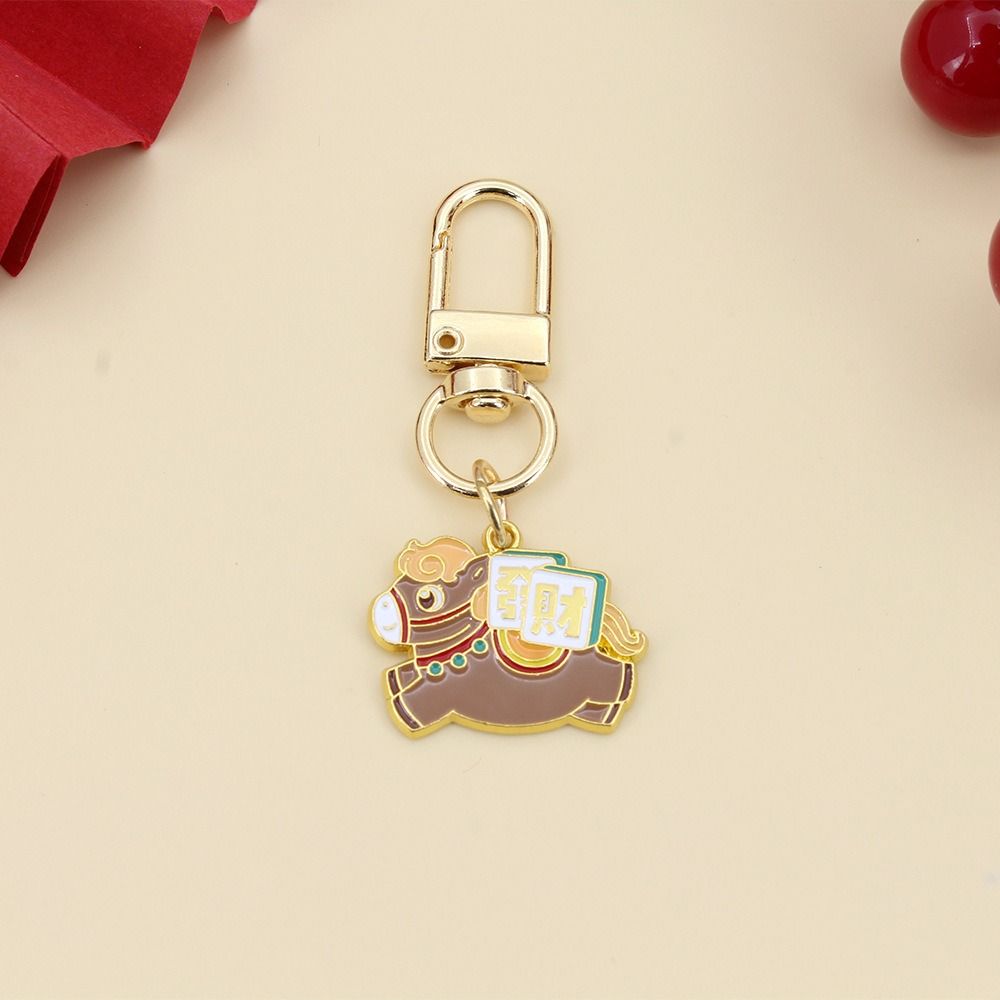 Cartoon Style Zodiac Pony Pendant Bag Hanging Charms Year Horse Lucky Mascot  Accessory