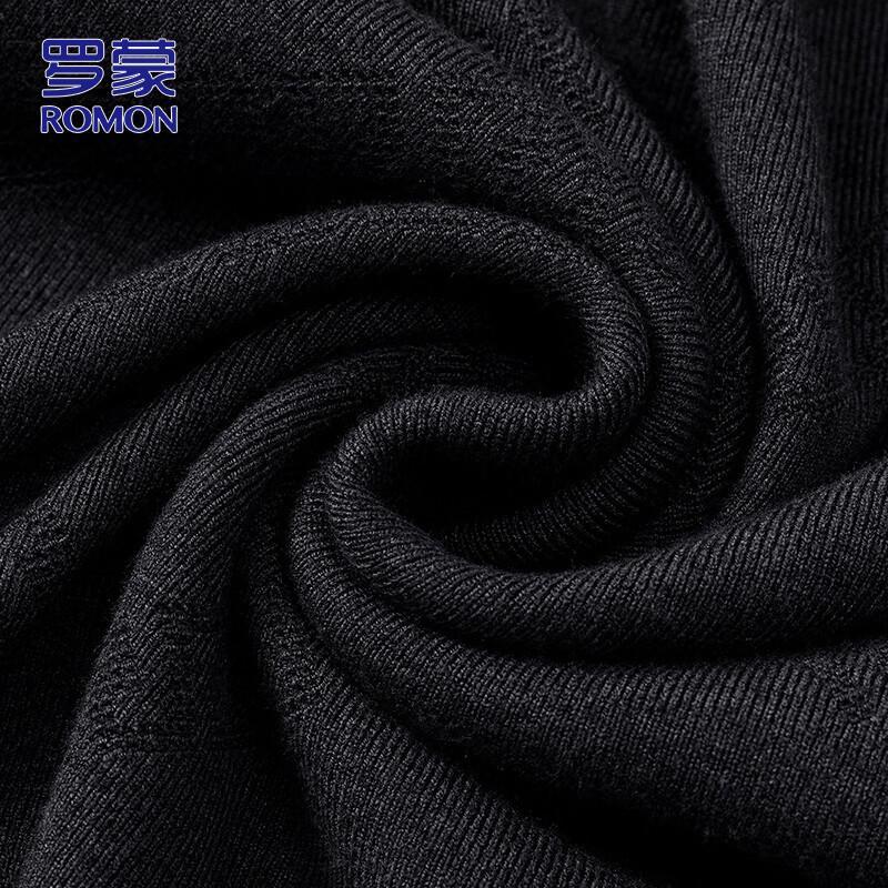 ROMON Men's Solid Crewneck Knit Sweater