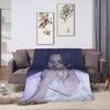 Mingi Ateez Idol Flannel Blanket  Super Soft Bedding Throws for Home Decor Picnic Pattern Bedspread Sofa Bed Cover