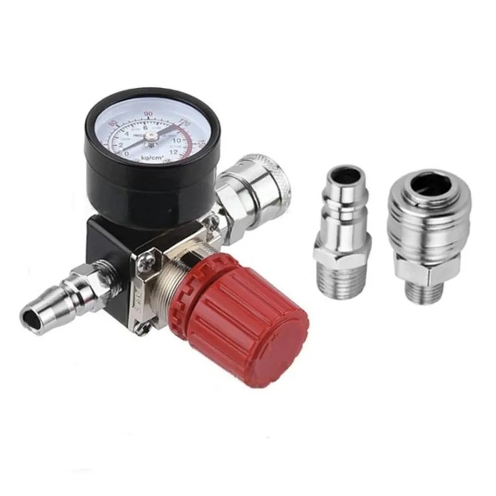 1/4 Air Pressure Regulator Pressure Reducer Pressure Control Valve With Pressure Gauge 175PSI For Air Compressor Pressure Switch