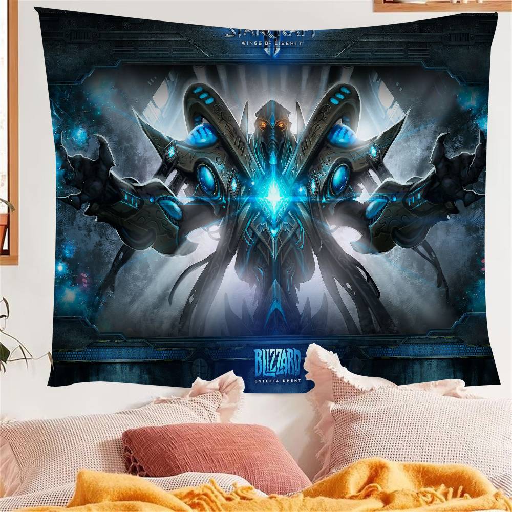 1PC Game SStarCraft 2 Tapestry Art Printing Japanese Wall Tapestry Anime Wall Hanging Home Decor