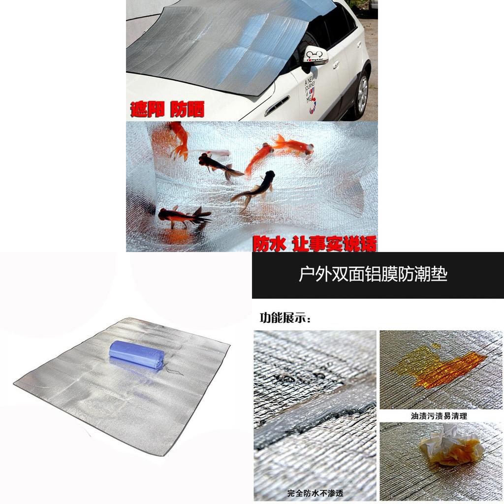 Aluminum Foil Camping Mat With Waterproof Surface For Outdoor Activities And Picnics