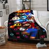 1pc Mario Gaming Legends Cozy Print Blanket Lightweight Warm Flannel Throw Blanket For Sofa, Bed, Living Room