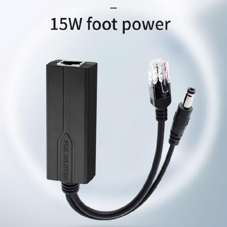 Plastic POE Splitter POE To 12V DC5.5x2.1 Power Transform, 48V To 12V With Overcurrent And Overheats Protections