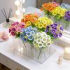 6pcs Outdoor Floral Arrangement, Daisy Simulation Flowers for Decoration, Plastic Flowers, Indoor and Outdoor Decorative Flowers