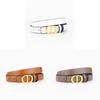 Genuine Leather Doublesided Belt For Women With Alloy Buckle For Casual And Office Wear