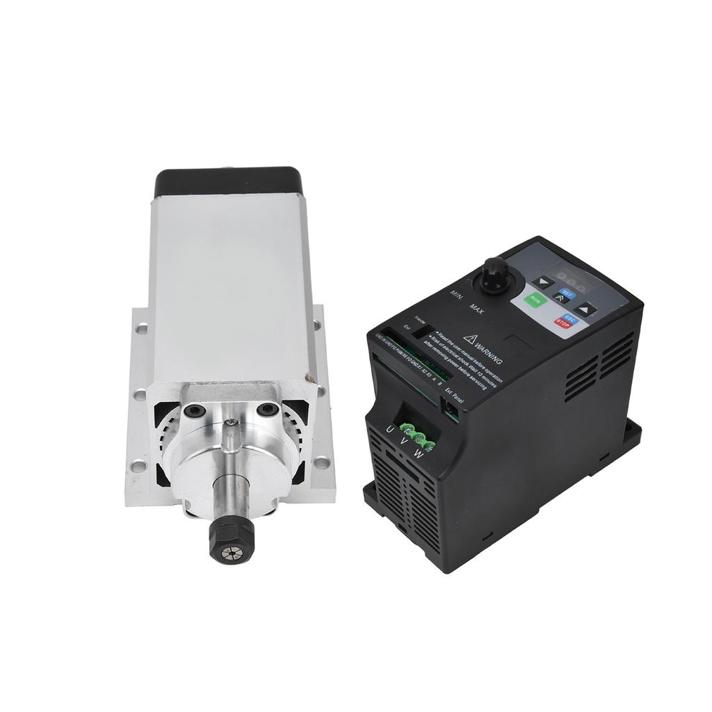 Luftgekühlter Spindelmotor-Kit 0,55 Nm 700 W Bürstenloser Motor und 600 W Antriebsinverter ER11A Spannzange AC 110V