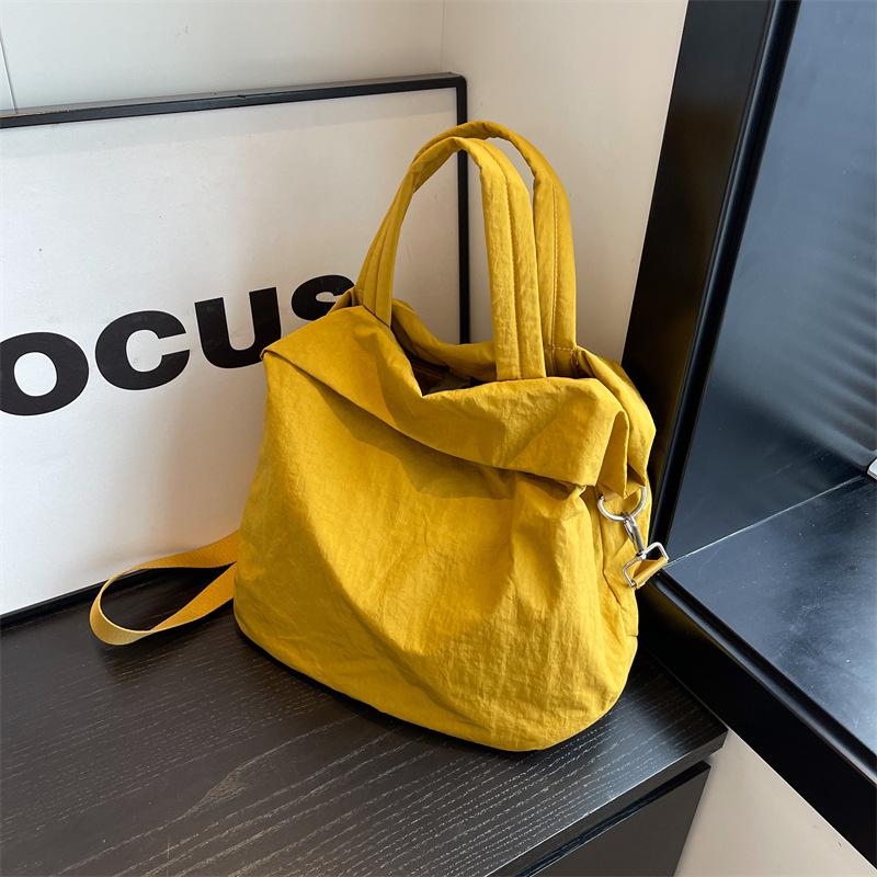 2026 Korean Style Large Canvas Handbag Tote - Casual Single Shoulder Bag for Students