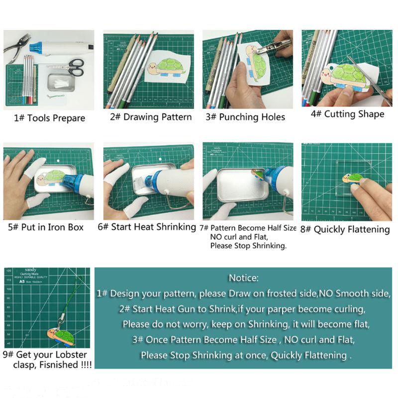 10 Pcs Shrink Paper Papier Rétractable Fourniture Artisanale Scolaire DIY 10 Pcs Shrink Paper Papier Rétractable Fourniture Artisanale Scolaire DIY