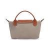 Longchamp Le Pliage Original Short Handle Snap Zipper Canvas With Leather Trim Tote Bag Unisex tote bag Dove-Gray 34175089P18