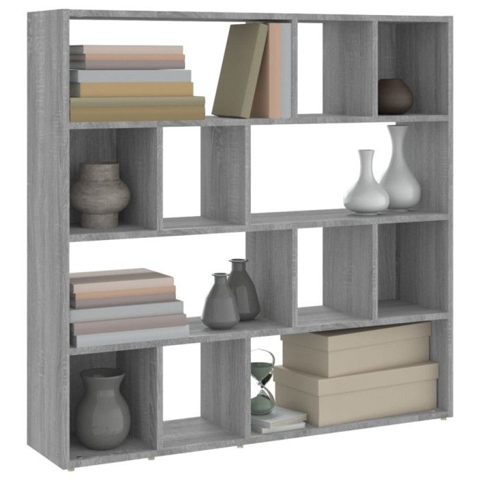 VidaXL Bookcase-Room Divider Sonoma Grey 105x24x102 Cm 823251