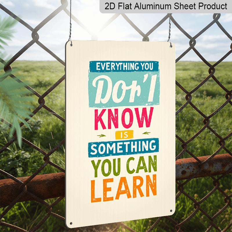 2D Flat, 1pc Funny & Uplifting Aluminum Wall Sign with Positive Affirmations - 7.87*11.8 Inch Modern Minimalist Funny Phrase Plaque Suitable for