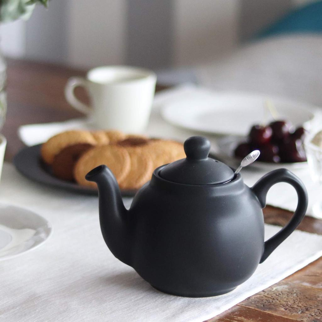 London Pottery Matte Black Teapot, 2 Cups, 550ml, British Brand, Tea