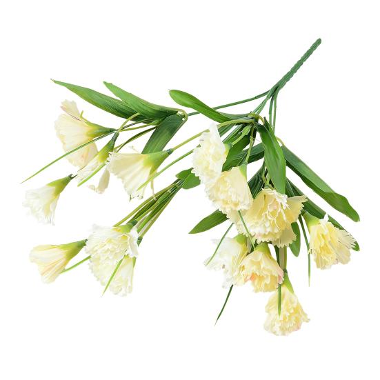 15 Heads Artificial Carnations Flower Real Touch Carnation Flower with Stem for Floral Arrangements DIY Wedding Bouquet Home Table Centerpiece