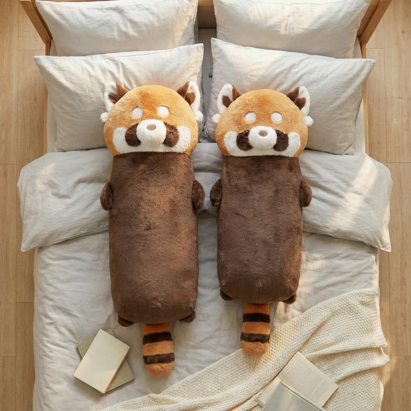 1,2/1,6M Riesige Größe Langes Waschbär Plüschtier Stofftier Kissen Süßes Roter Panda Plüschtier Spielzeug Geschenk Für Kinder Weihnachtsgeschenk