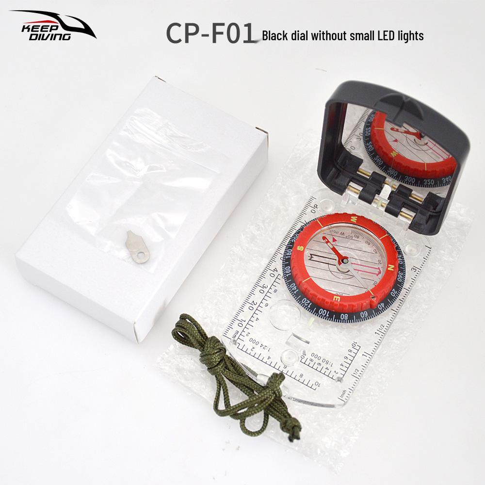 Multi-Functional Luminous Card Compass with Light for Outdoor Adventure and Navigation.