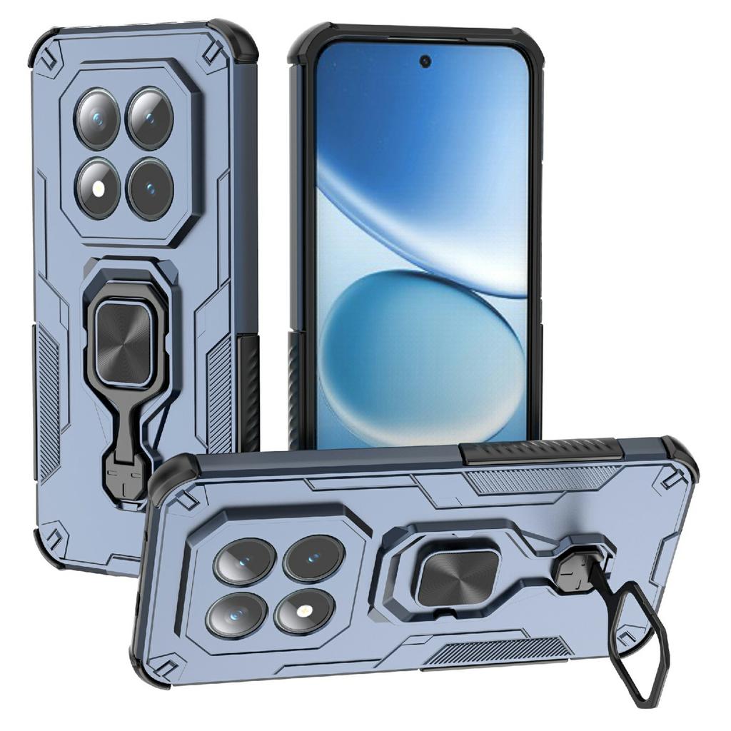 Dla Xiaomi Poco M8 Pro 5G/Redmi Note 15 Pro+ 5G (Światowy) Etui Obrotowy Pierścień Podpórka PC + TPU Odporne na Wstrząsy Pokrowiec na Telefon